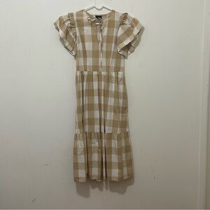 PLAID MIDI DRESS